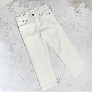 Curfew White Stretch Capri Jeans Cropped Slim Fit Size 14 NWT